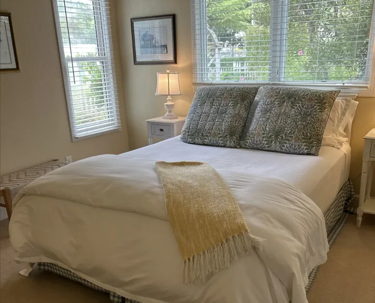 Guest bedroom made guest-ready by Sage Cleanings
